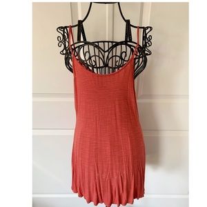Coral bathing suit coverup dress